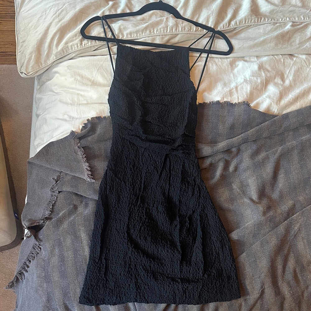 Mini Open Back Black Women's Dress